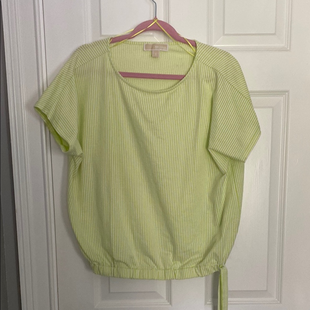 Michaels Light Green Striped Blouse